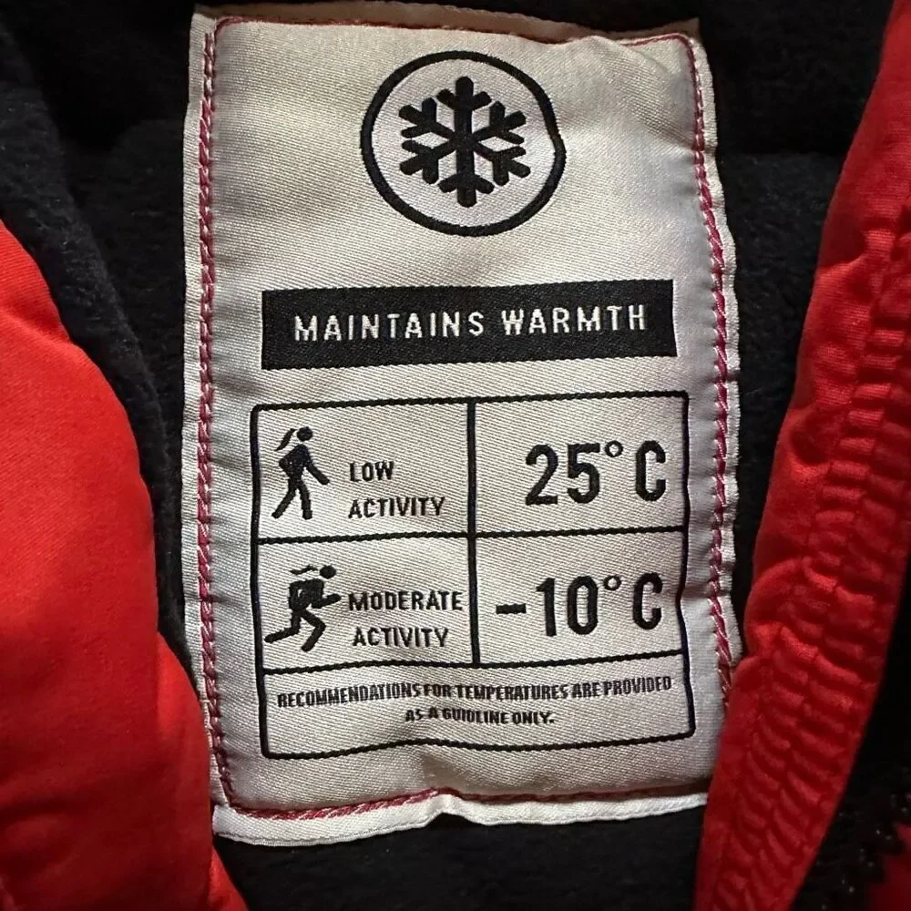 Canada Bay Red Kids Puffer Jacket with Faux Fur Hood - Picture 7 of 8